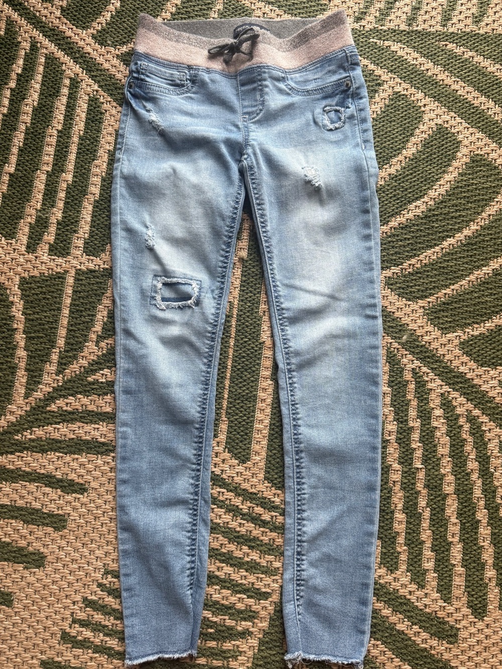 🌸👖 Cute Imperial Star Light Wash Distressed Jeans Jeggings
